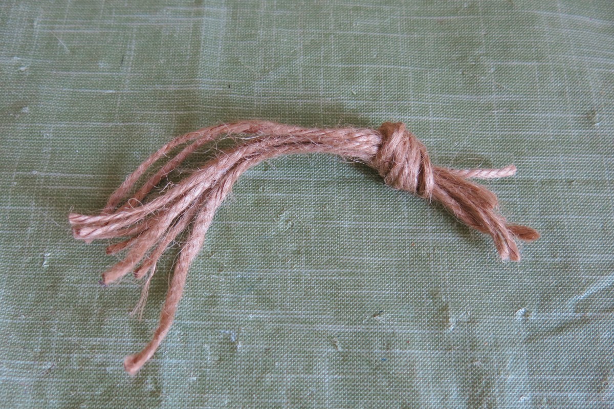 Here's my knotted twine stem.