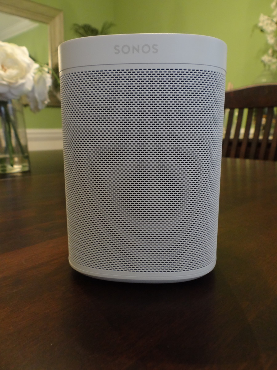 The Sonos One has an elegant design and is offered in white and black.