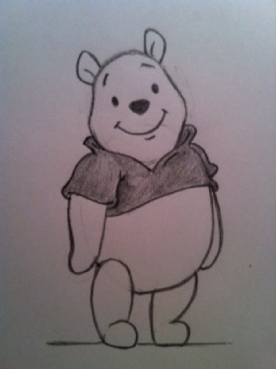 Pooh drawing easy