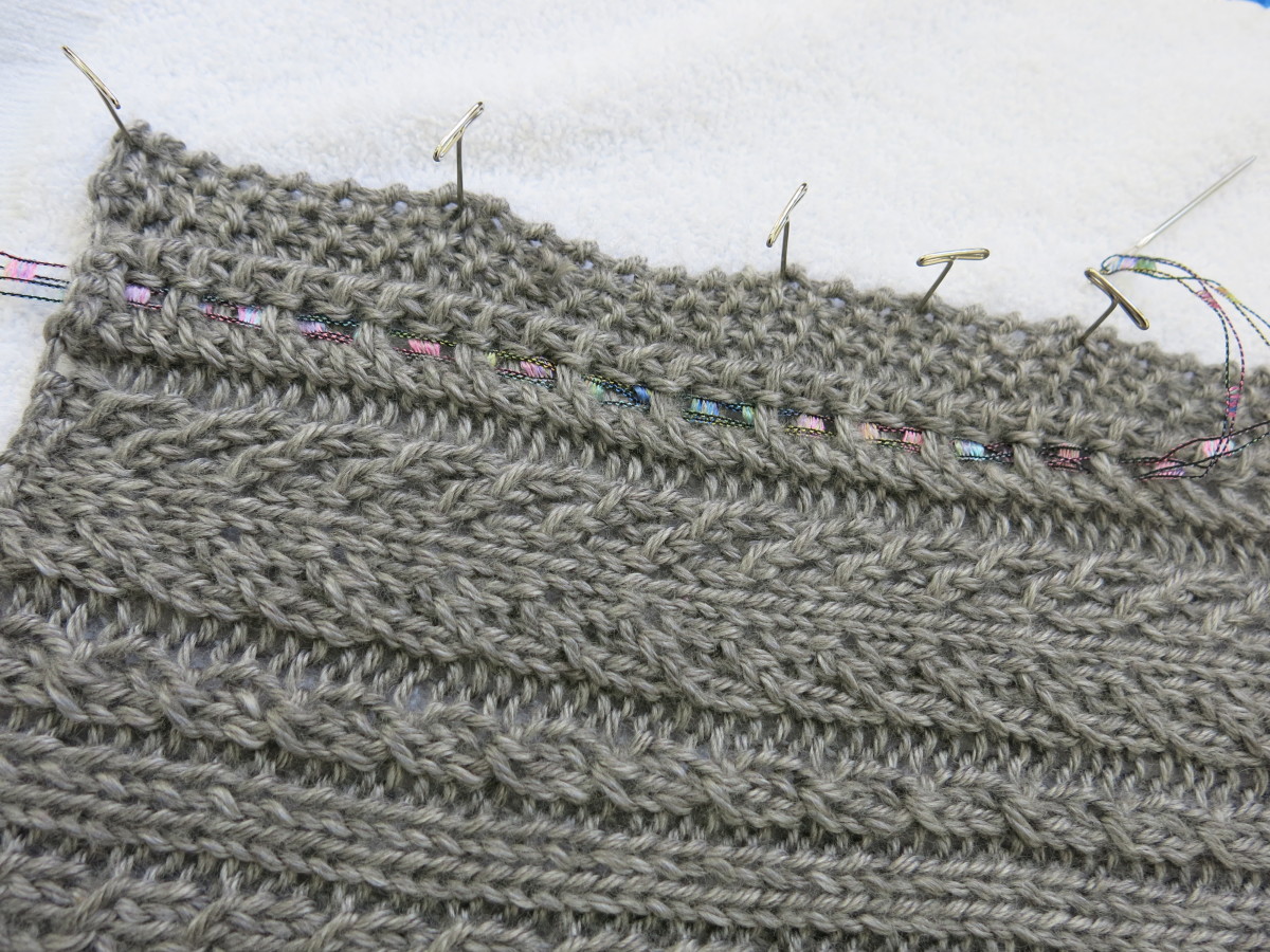 Adding a woven detail to your Lace & Cables Table Runner