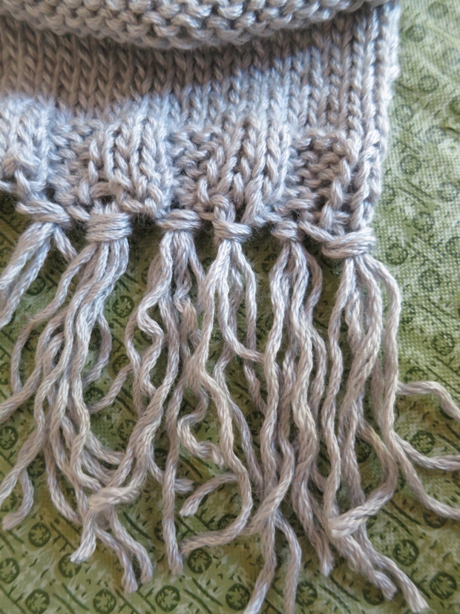 completed fringe along the edge