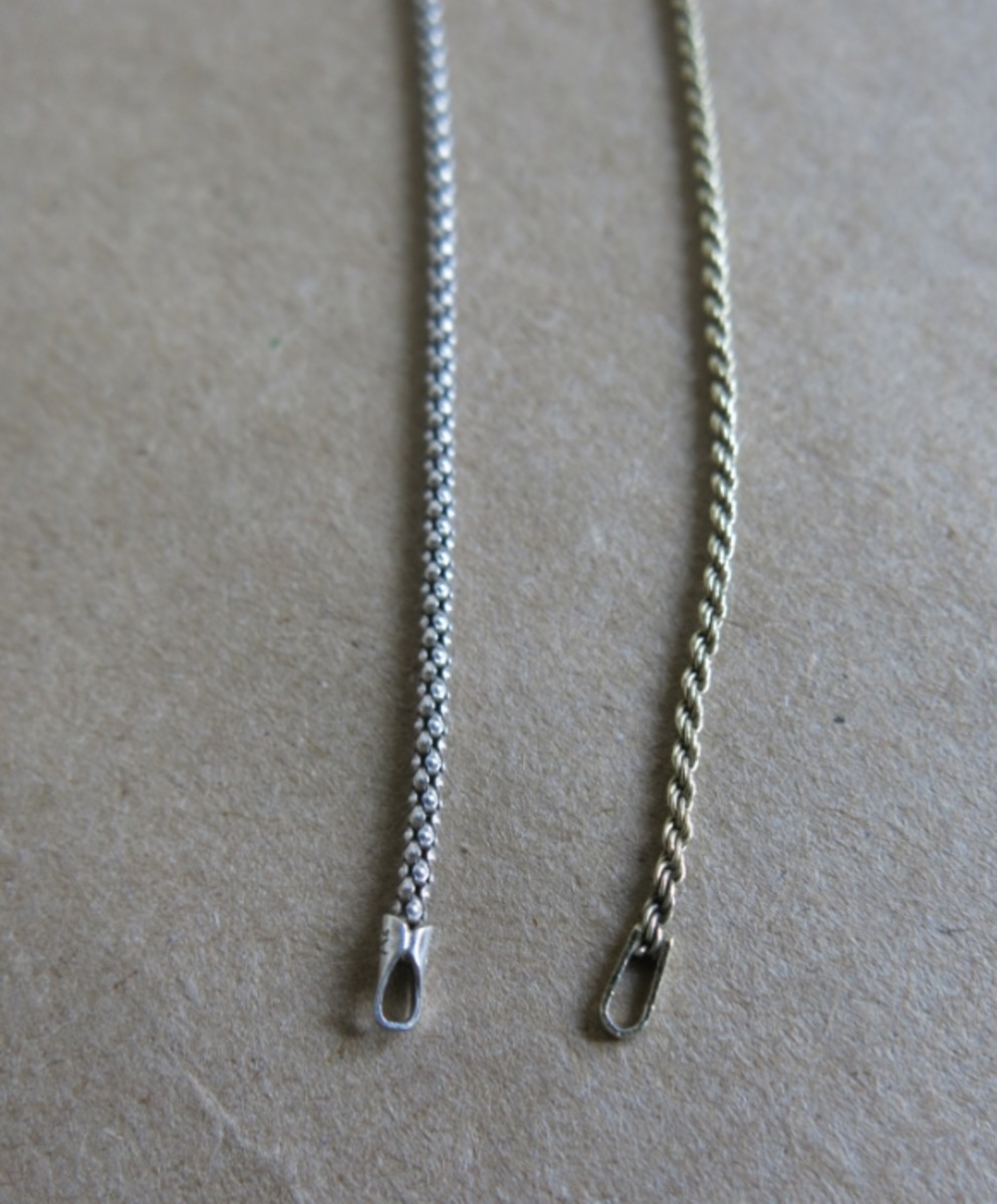 Necklace chains with small hooks are great for string beads