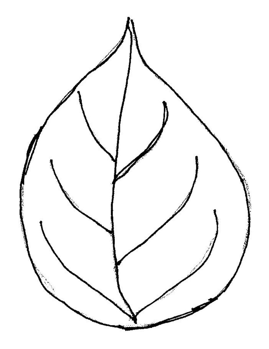 Basic leaf template for creating fall leaves table decoration