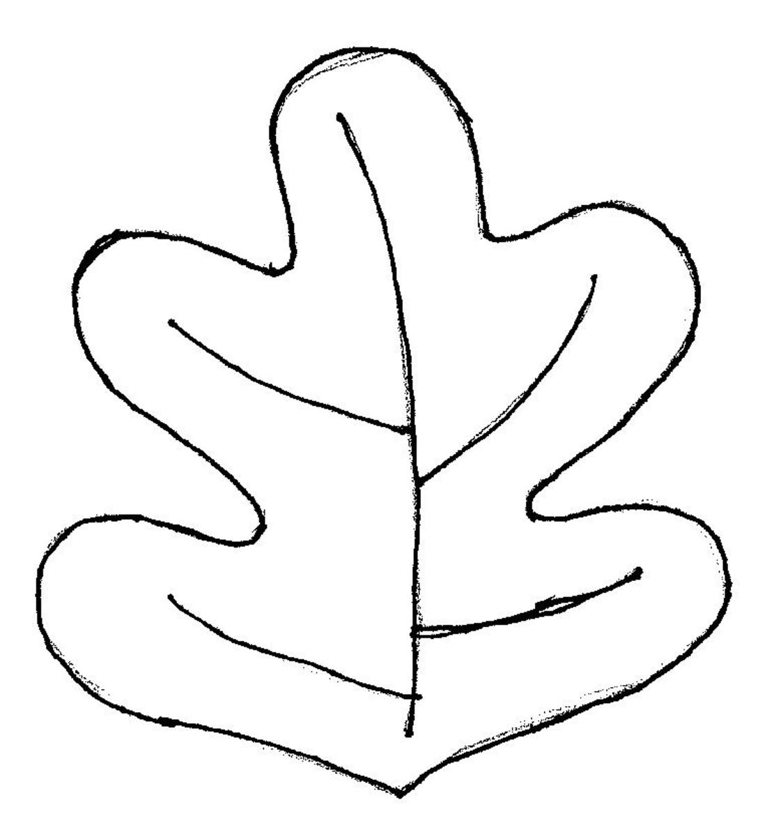 This is a template for the scrap fabric oak leaf decoration.