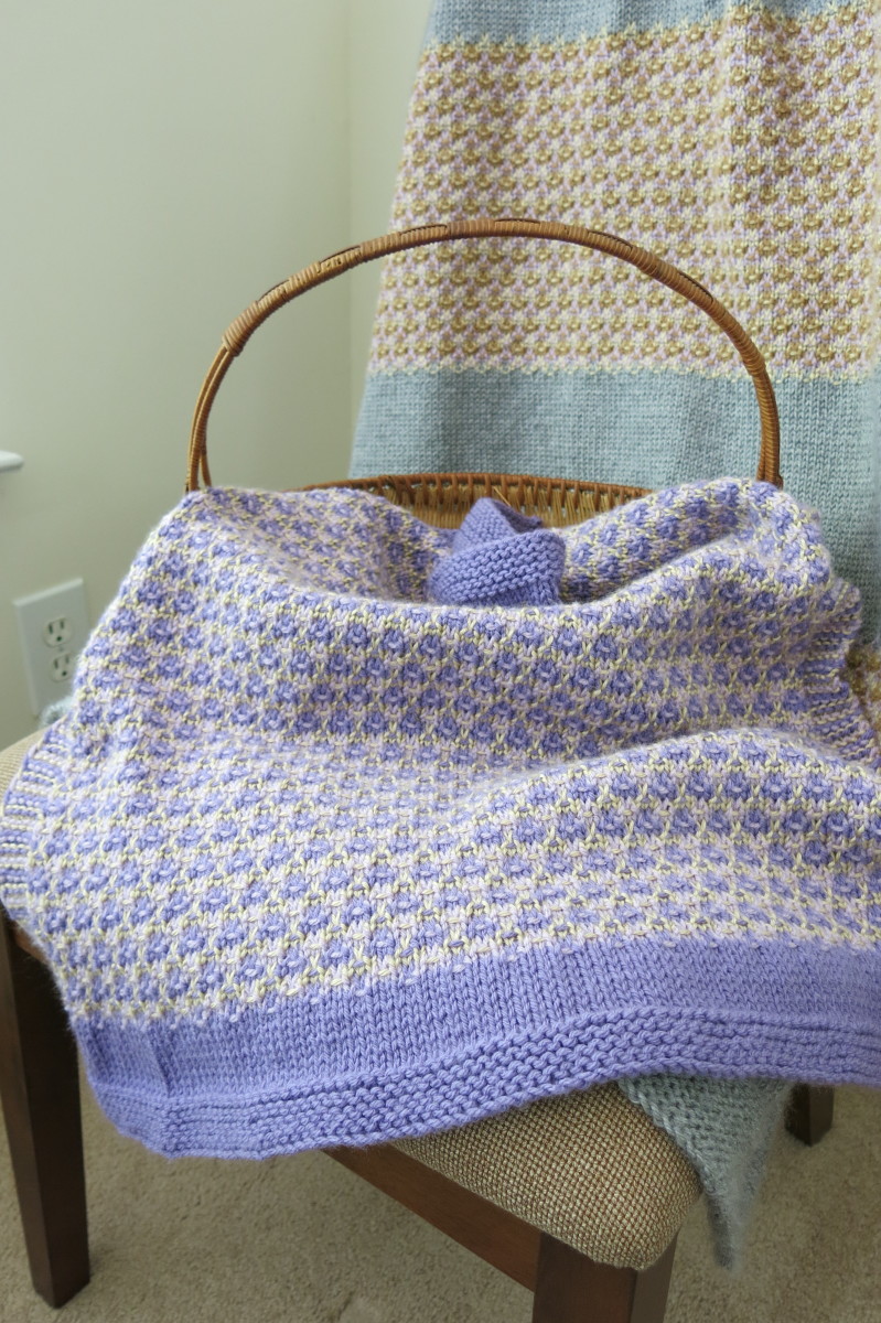 Free Knitting Pattern Mosaic Baby Blanket or Lap Afghan HubPages