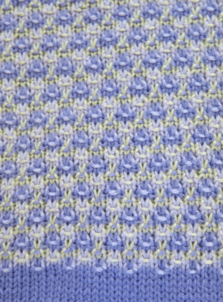 Free Knitting Pattern Mosaic Baby Blanket or Lap Afghan