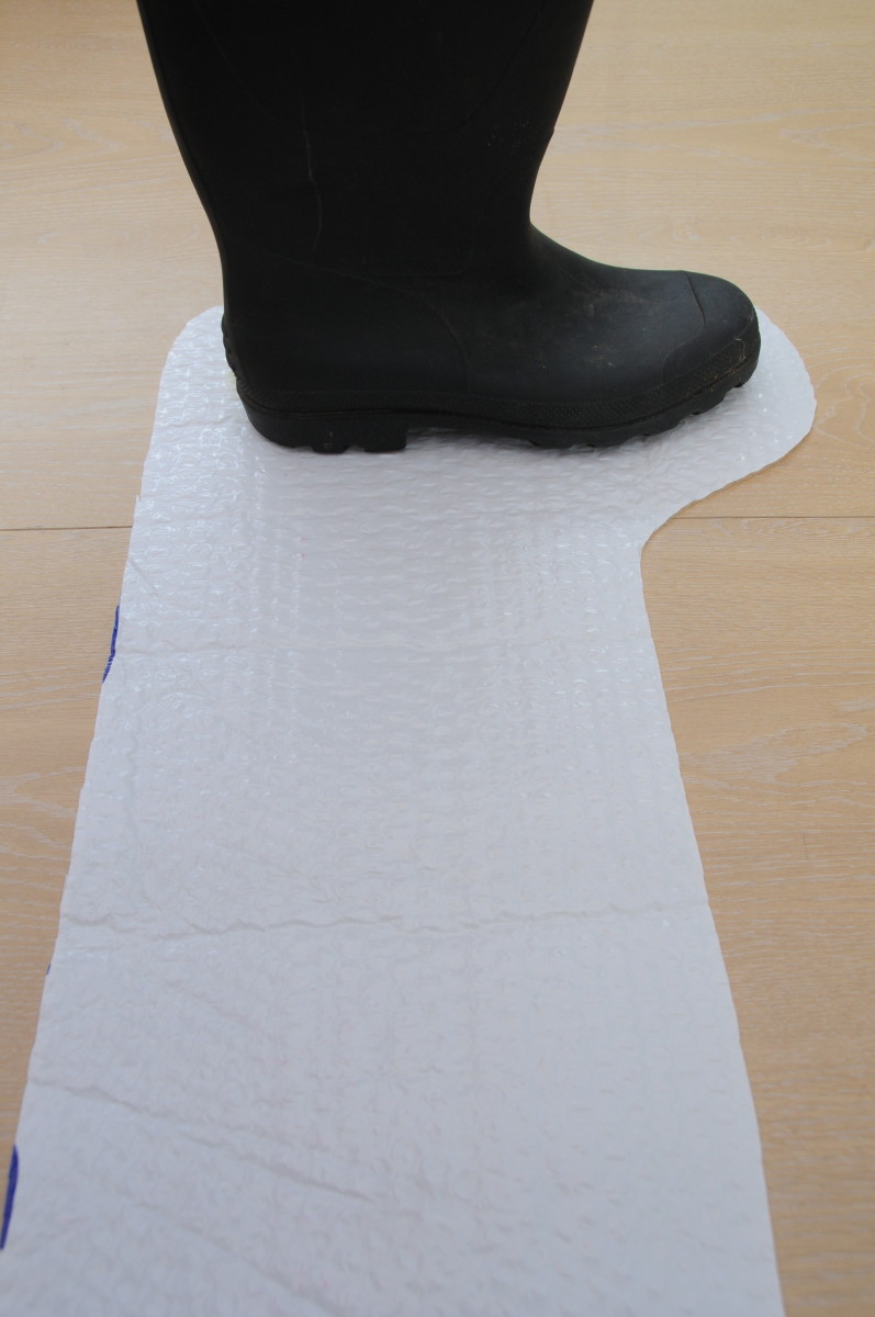 2. Check the Size of the Wellington Boot Against the Template