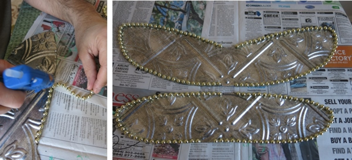 Glue the edge on the dragonfly wings.