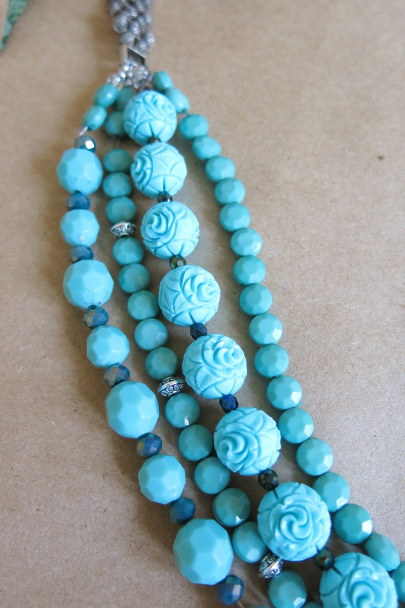 Add beads to multiple strands at once or just go strand by strand.