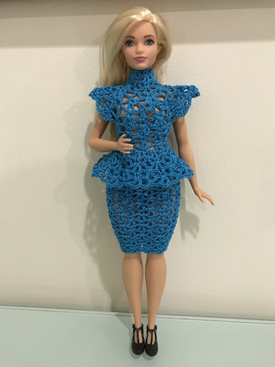 Barbie Cut-Out Shell-Stitch Dress (Free Crochet Pattern) - FeltMagnet