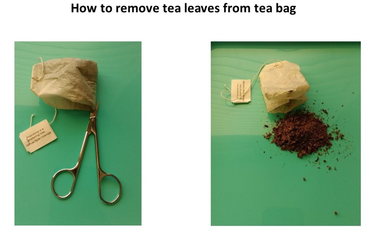 How to remove tea leaves from a tea bag before you embroider it