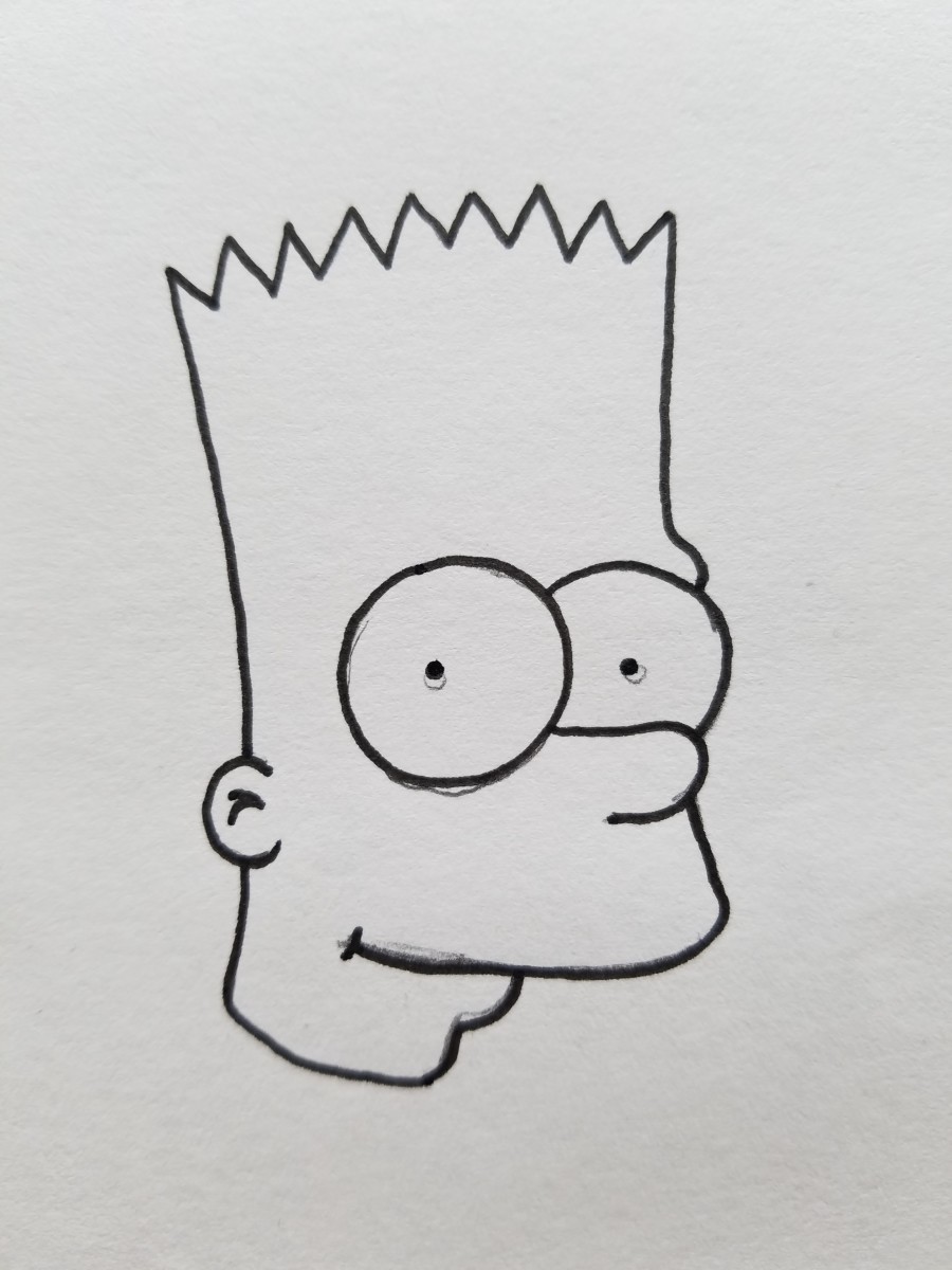 Bart Simpson The Good Side Drawing good evening text smiley cartoon png   PNGWing