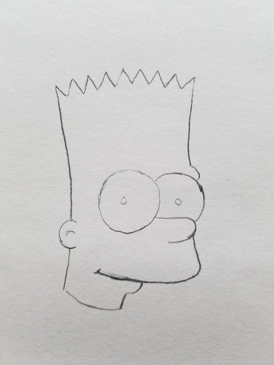 Finish the rough structure of your Bootleg Bart Simpson and then ink your drawing by tweaking the original and putting your own unique spin on this wonderful classic.