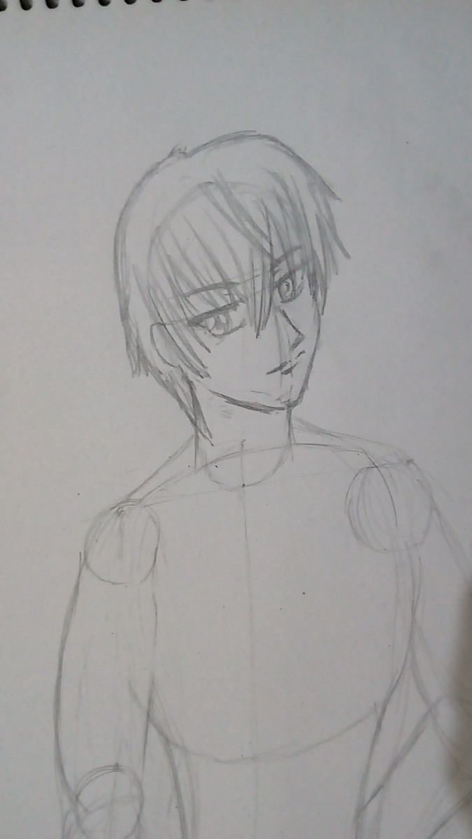 Bishounen hair can be a bit tricky. Remember that you can just erase and re-draw as you go. 