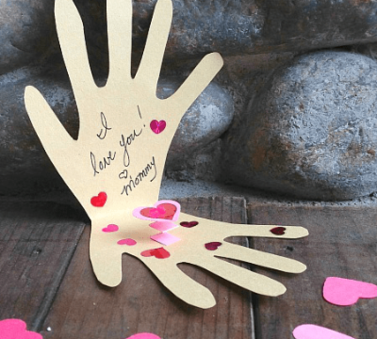 Kissing Hand Popup Card