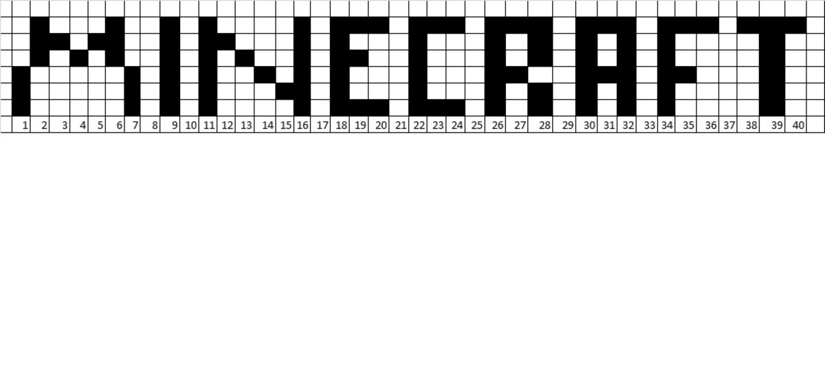 This is the pattern for the "Minecraft" logo.
