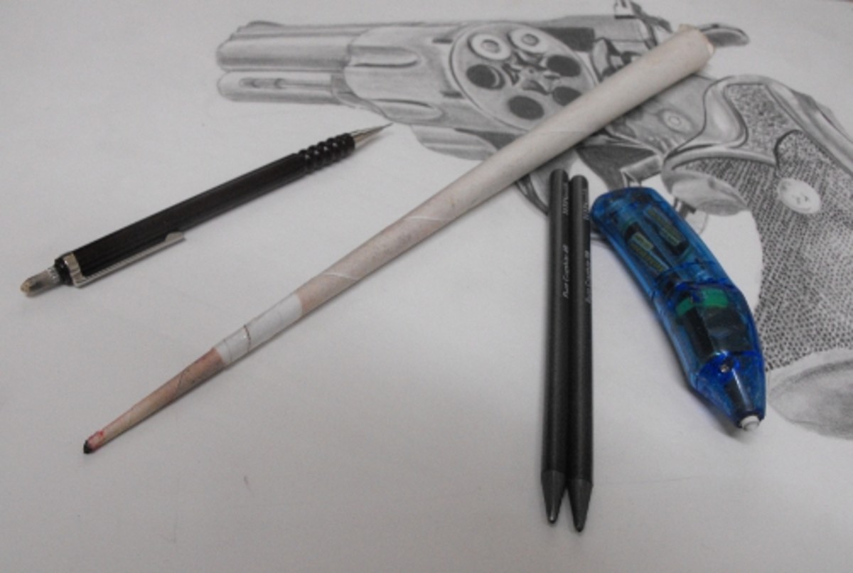 The tools I used to draw the guns in this article