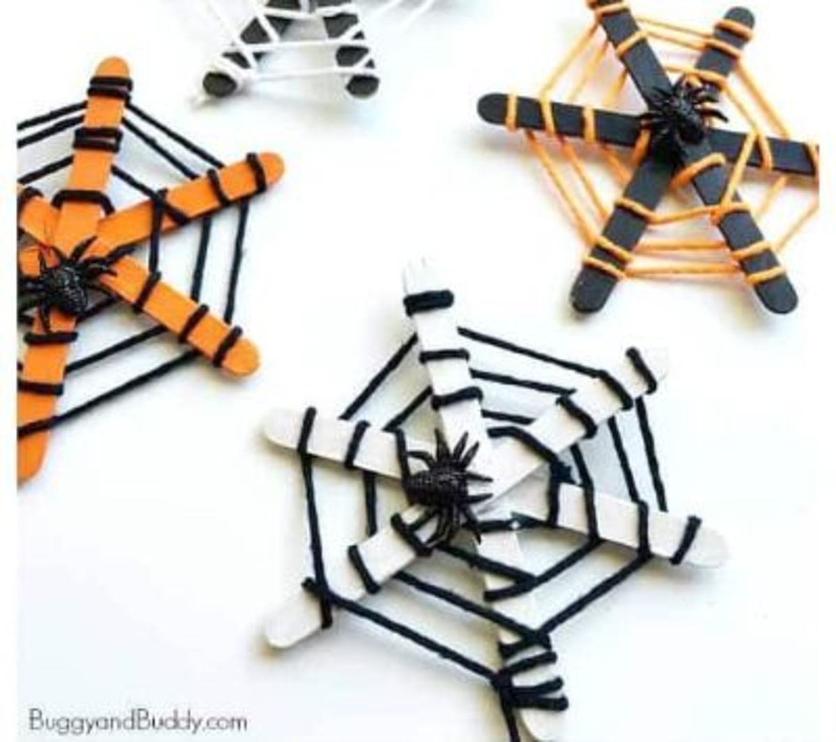 Craft Stick and Yarn Spider Web