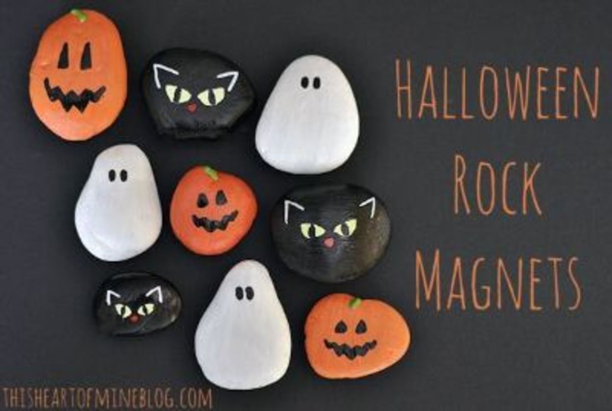 Halloween Rock Magnets