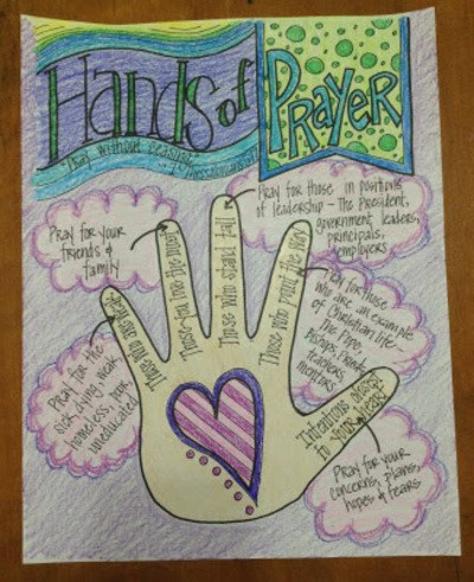 Hands of Prayer Coloring Page