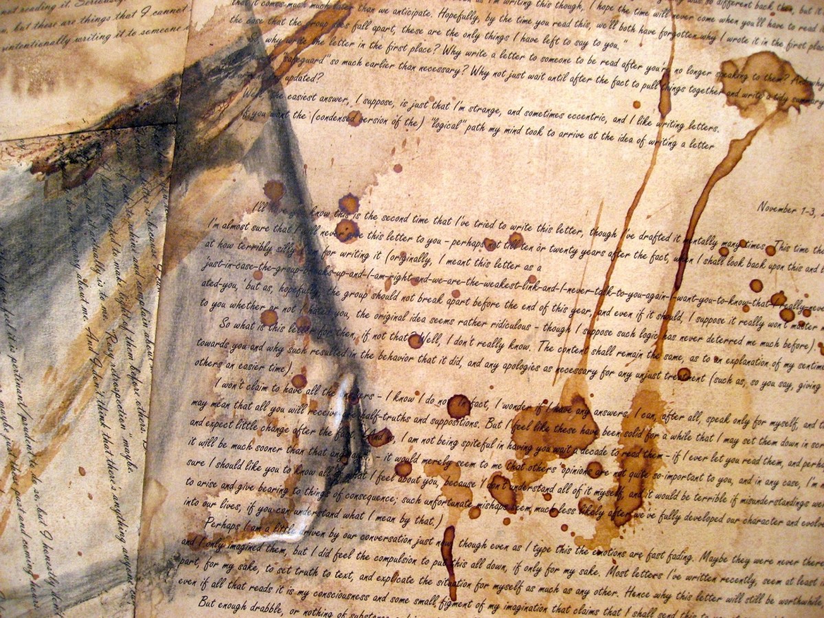 A stain or two adds an aged look to paper.