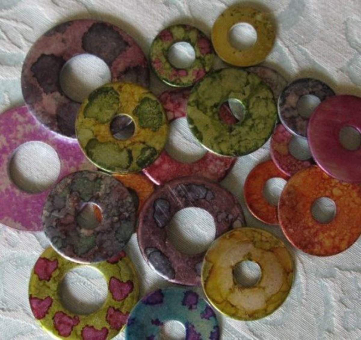 More Finished Metal Washers - Ready for Alcohol Ink Projects!