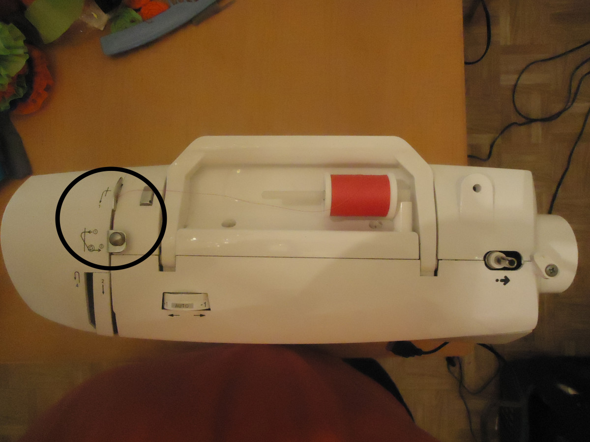 Bobbin was not threaded correctly. There is even a small diagram on the machine, showing how to do it.