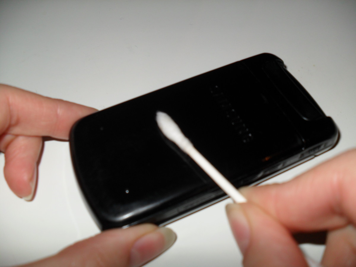 Clean your cell phone with rubbing alcohol