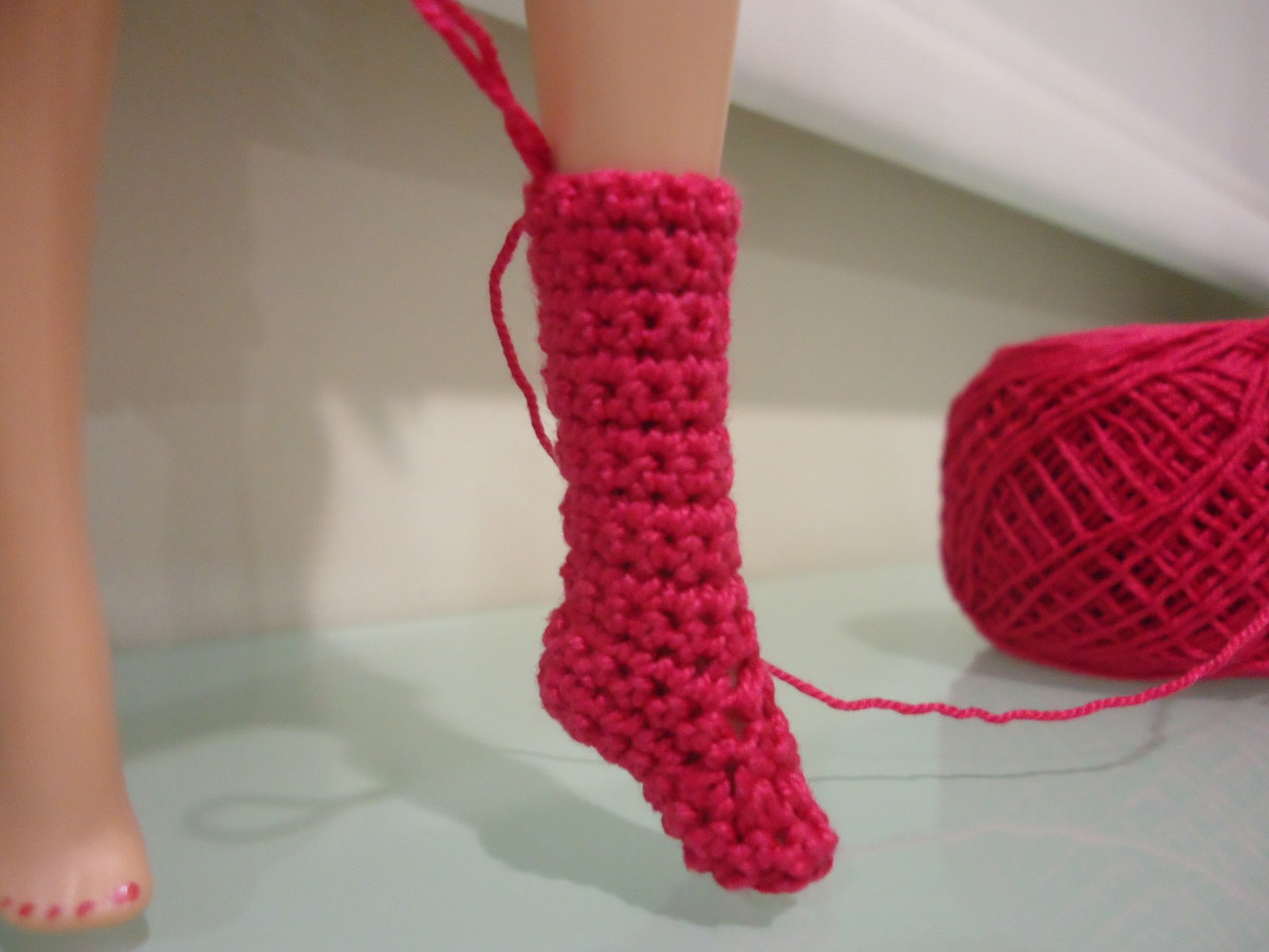 Crochet store doll socks