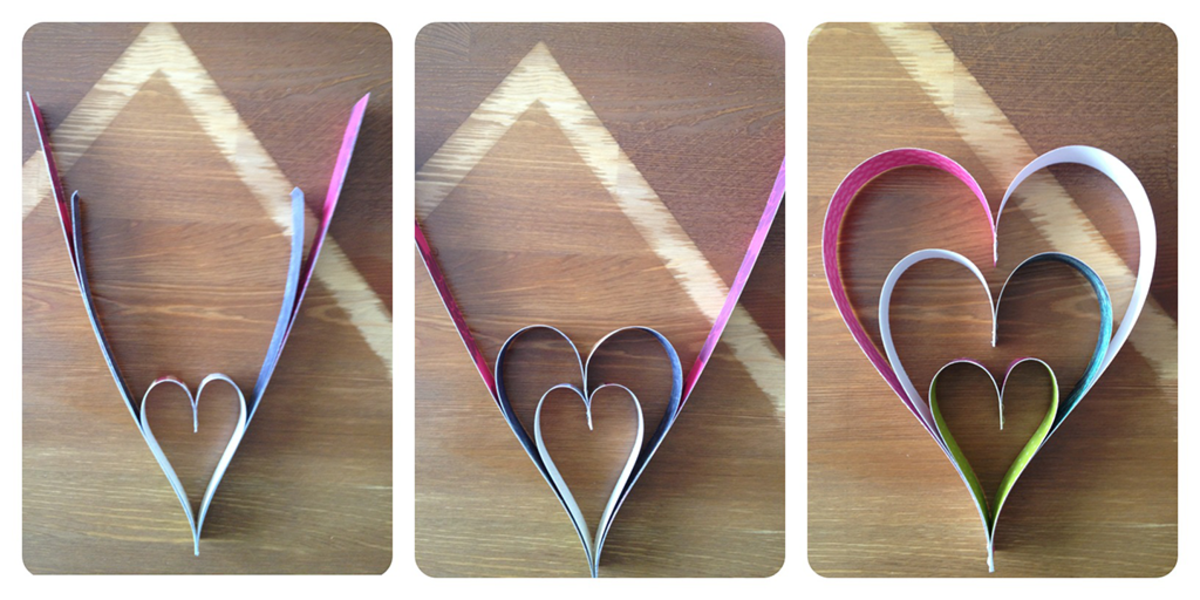 how to make a 3d paper heart