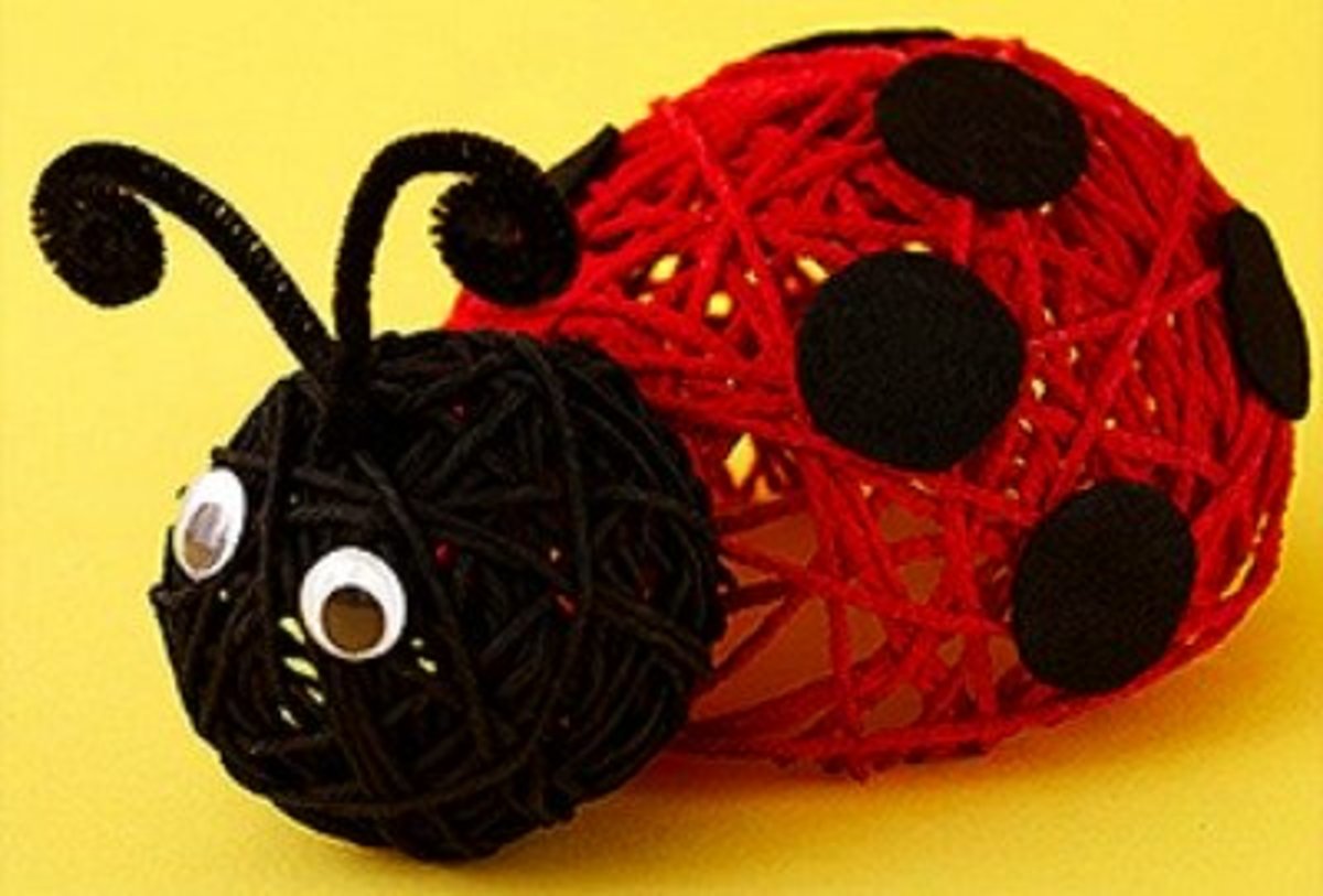 Yarn ladybug