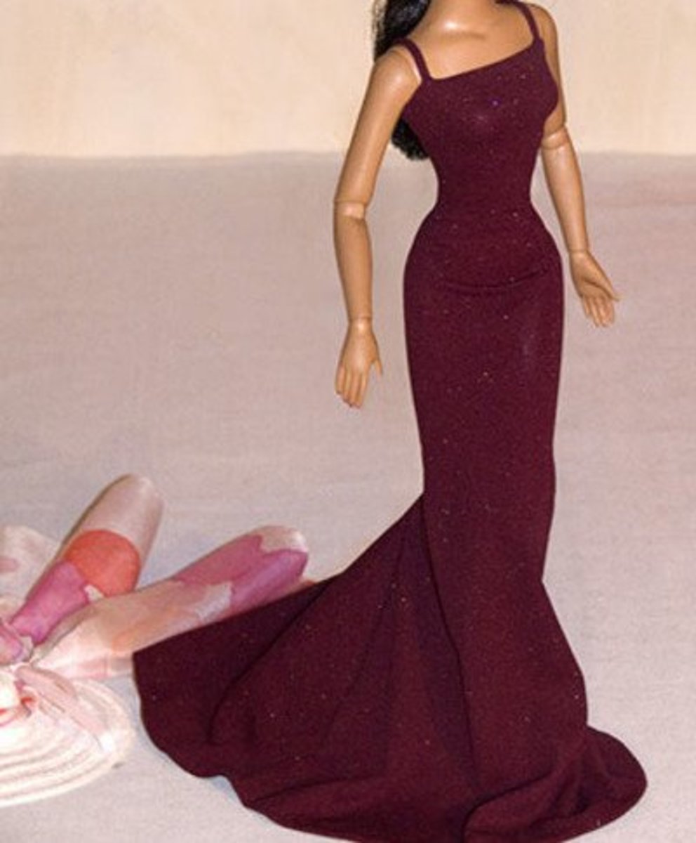 Evening gown for 16" fashion doll