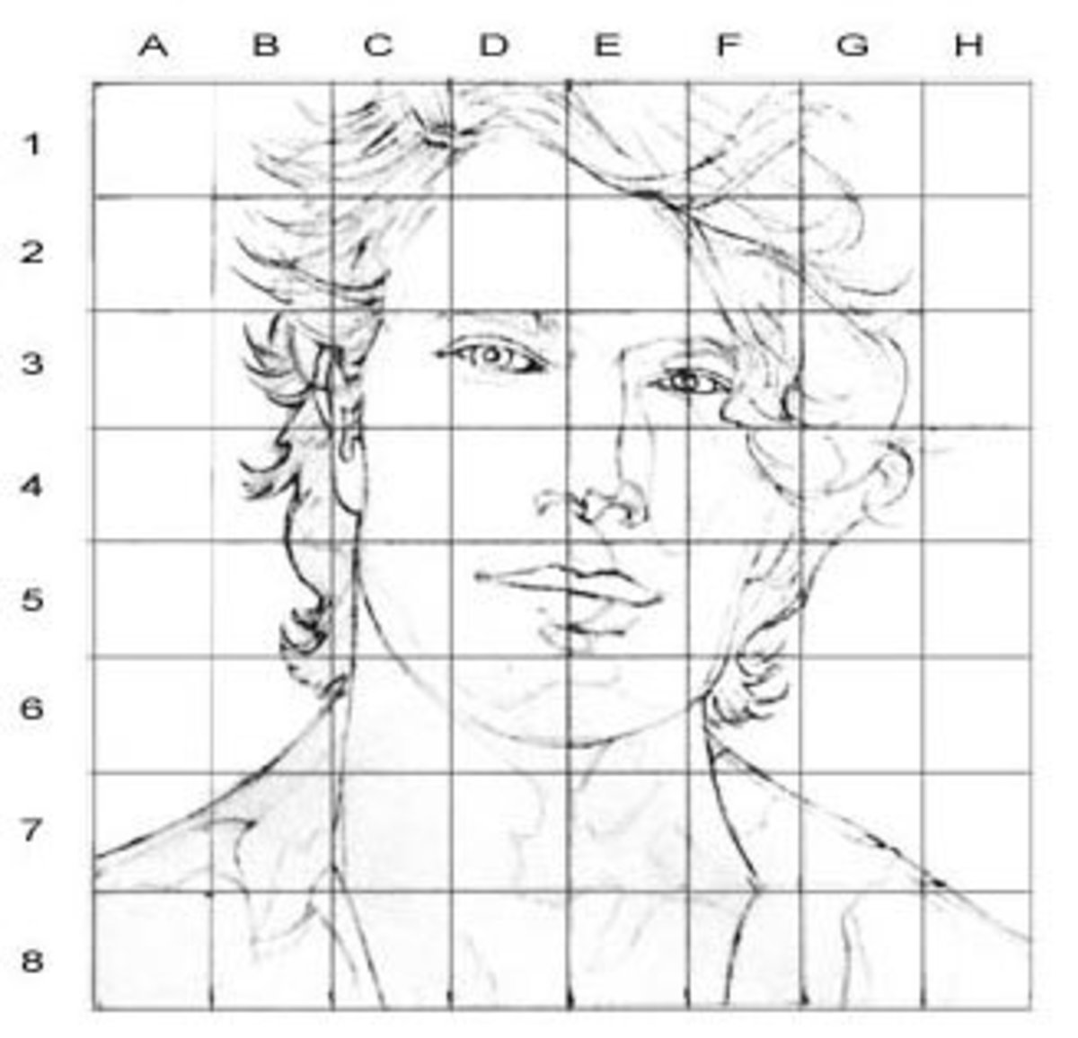 Portrait Drawing for Beginners The Grid Method  FeltMagnet