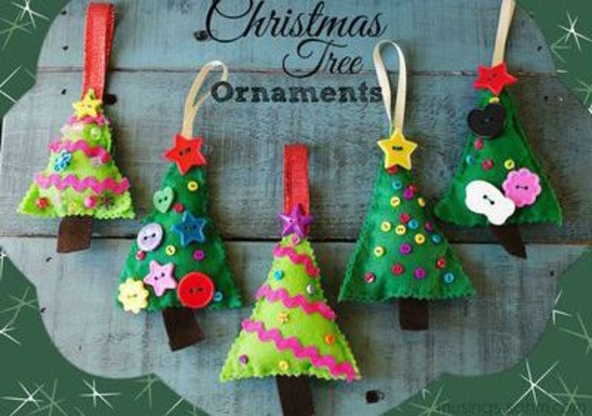 Felt Christmas tree ornaments