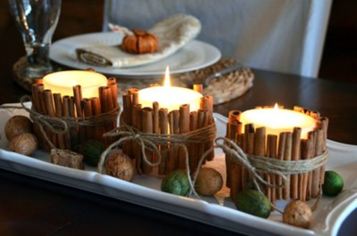 Cinnamon stick candles