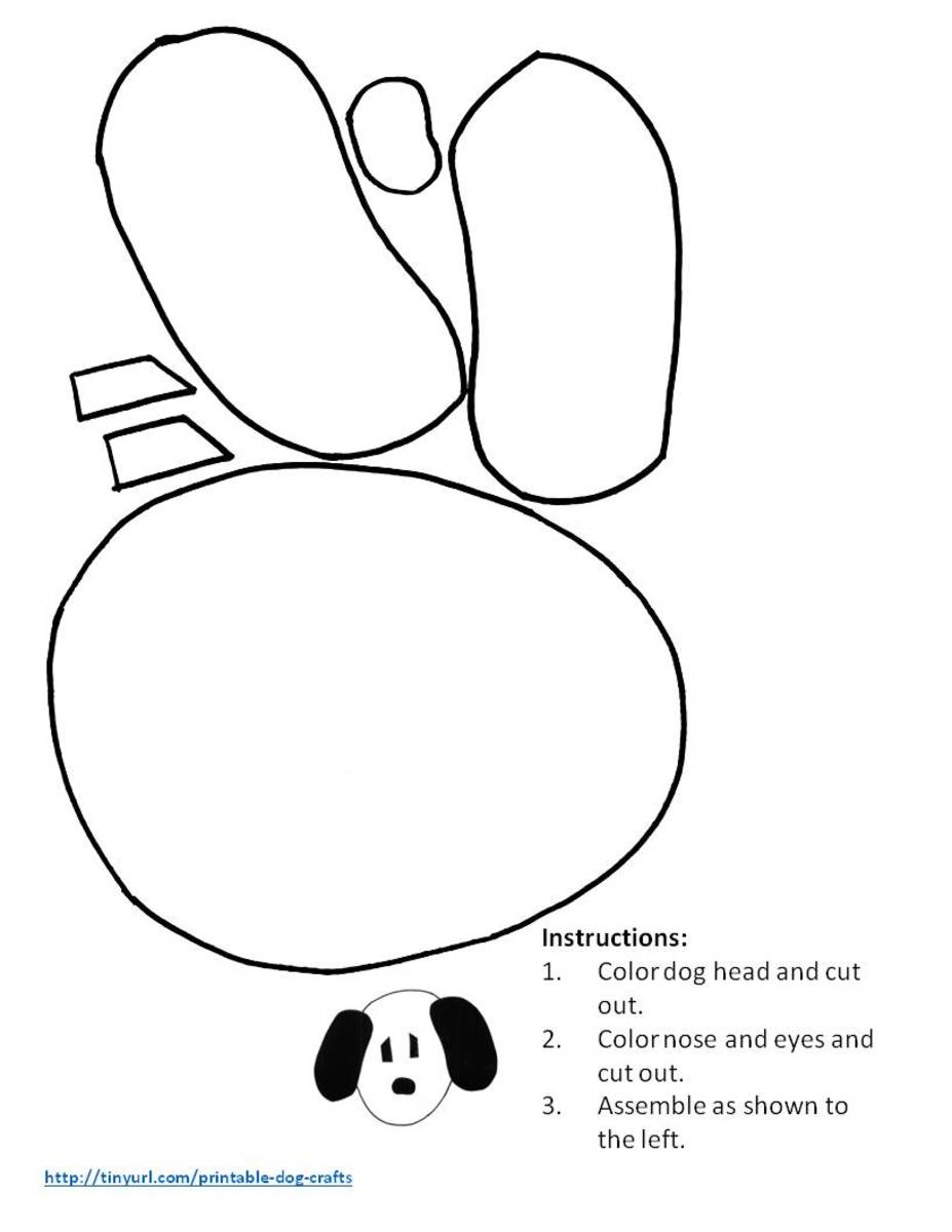 Printable Dog Patterns With Simple Shapes For Kids Crafts FeltMagnet