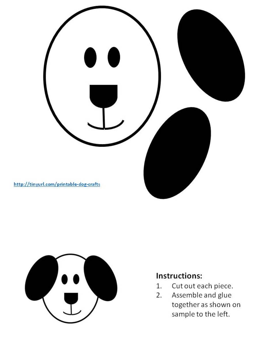 Printable Dog Patterns With Simple Shapes For Kids Crafts FeltMagnet