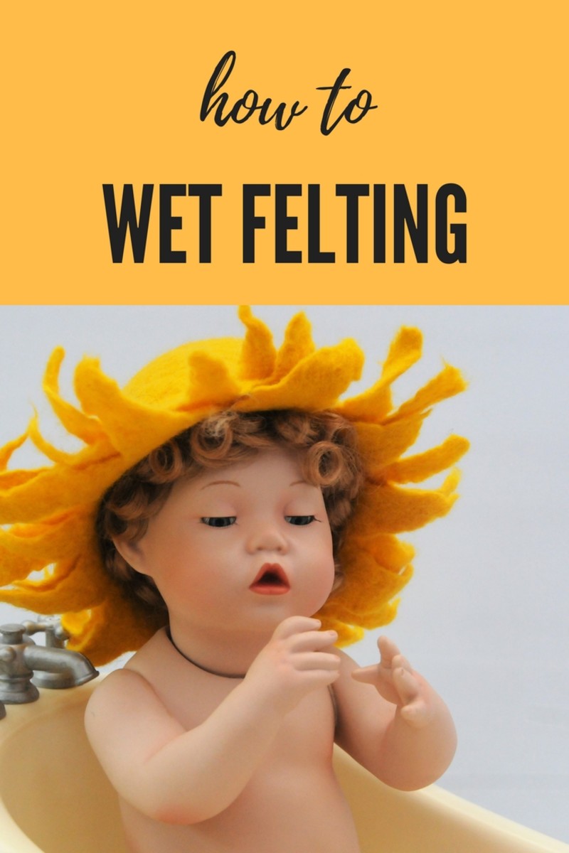 How-to Wet Felting Tutorial: Sunflower Baby Hat