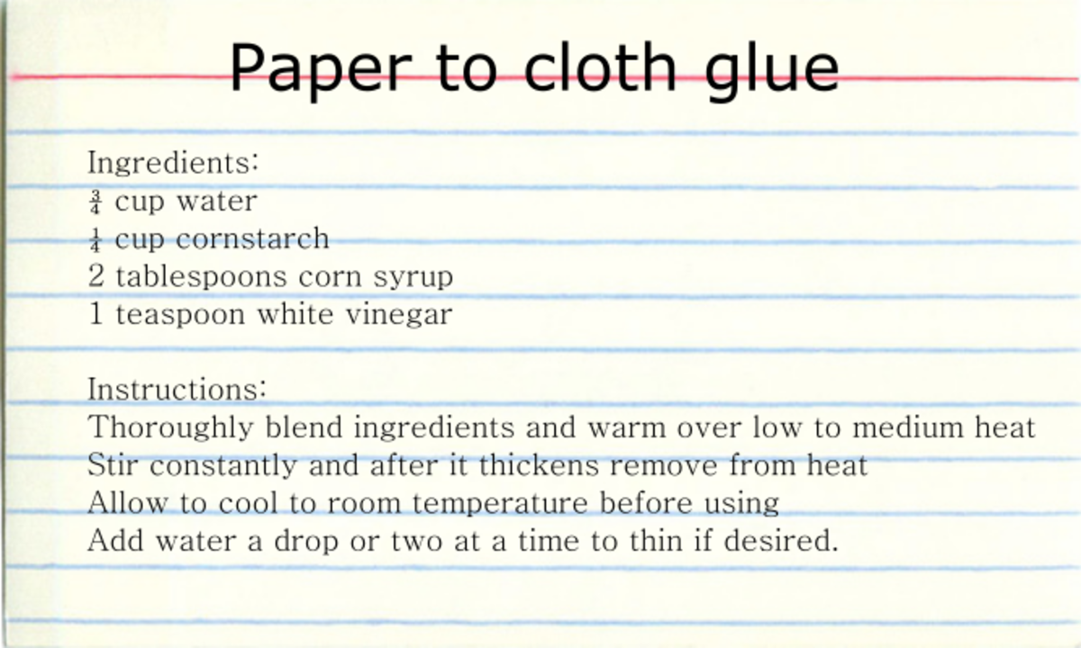 Learning to make glues is an important  part of developing your crafts.