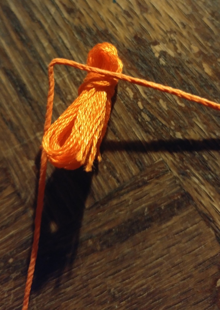 Tie cord can be used to embellish little tassel.