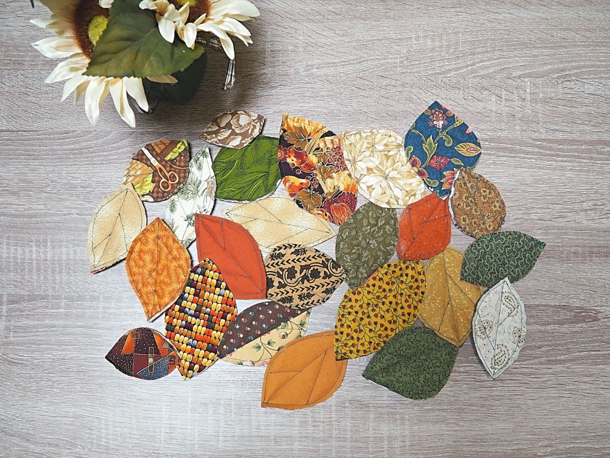 Your completed runner will look like colorful autumn leaves scattered on the table!