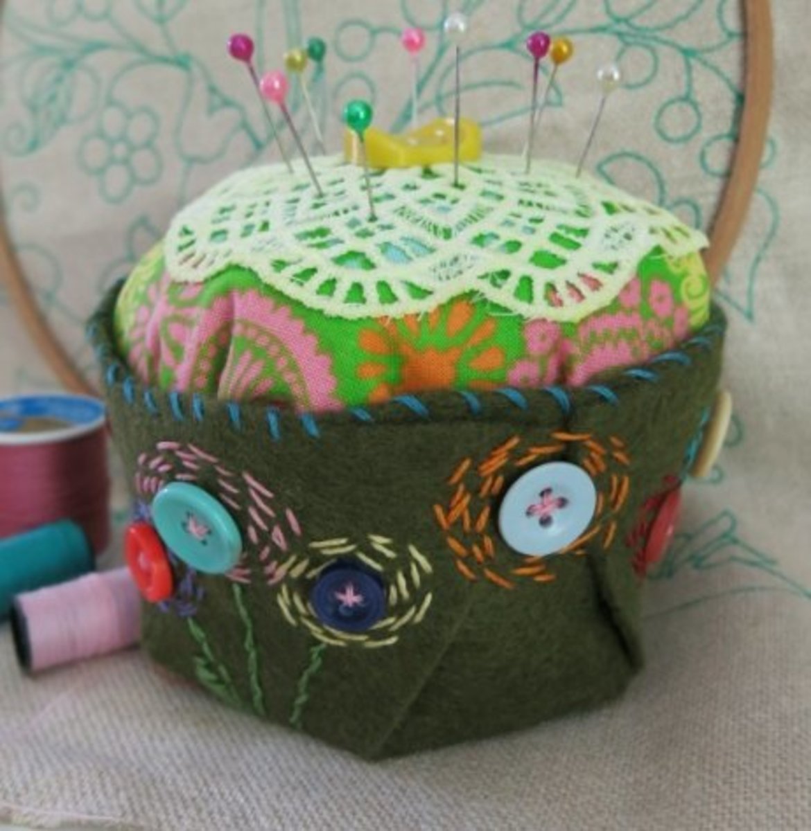 How to Make an Embroidered Pincushion - HubPages