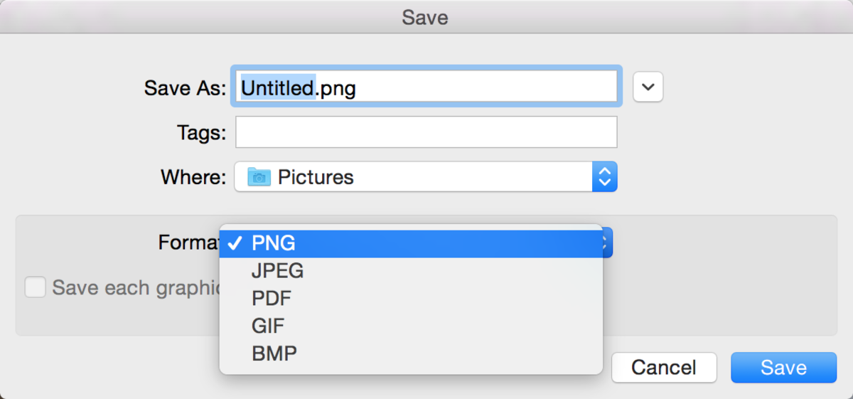 How to save an image as jpeg on mac