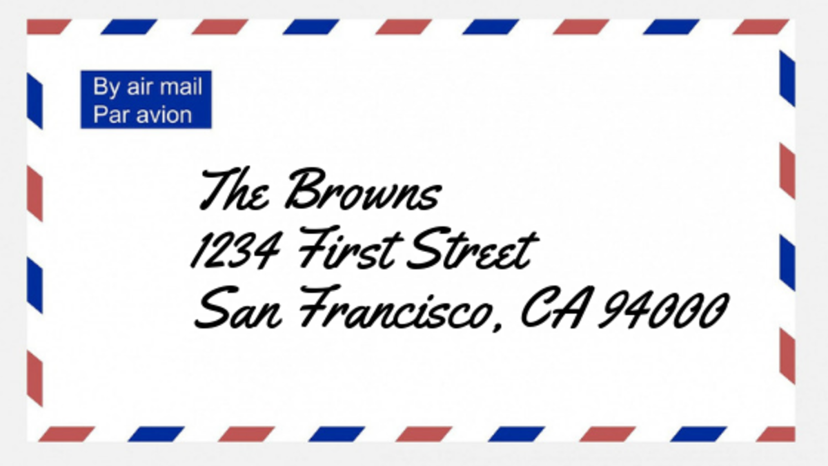 envelope address