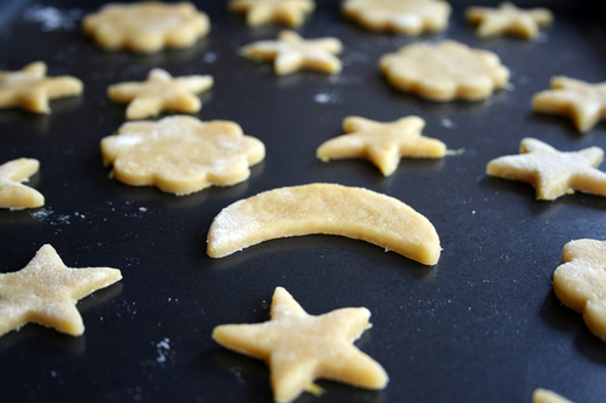 Spaced-out sugar cookies are easy to make, even for the inexperienced baker. 