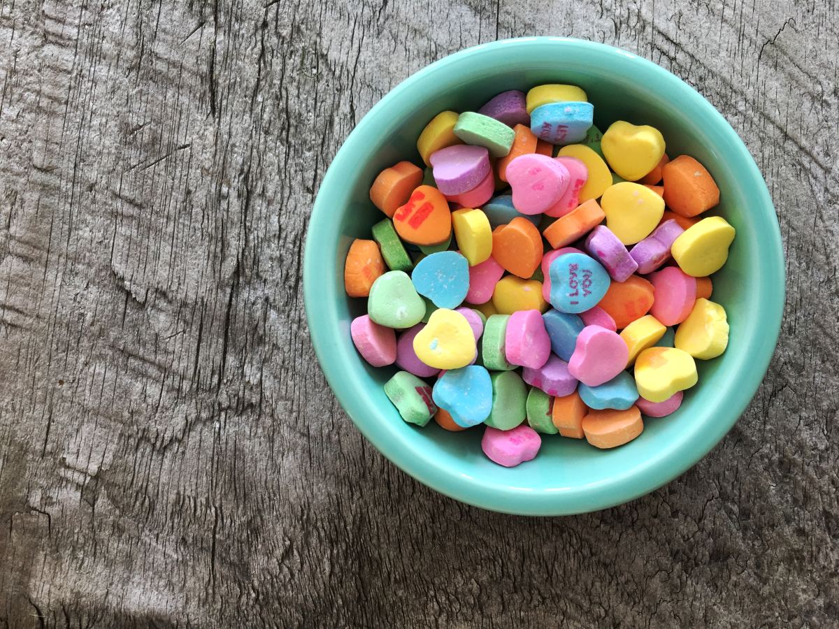 Sweets and flowers are common Valentine's Day gifts.