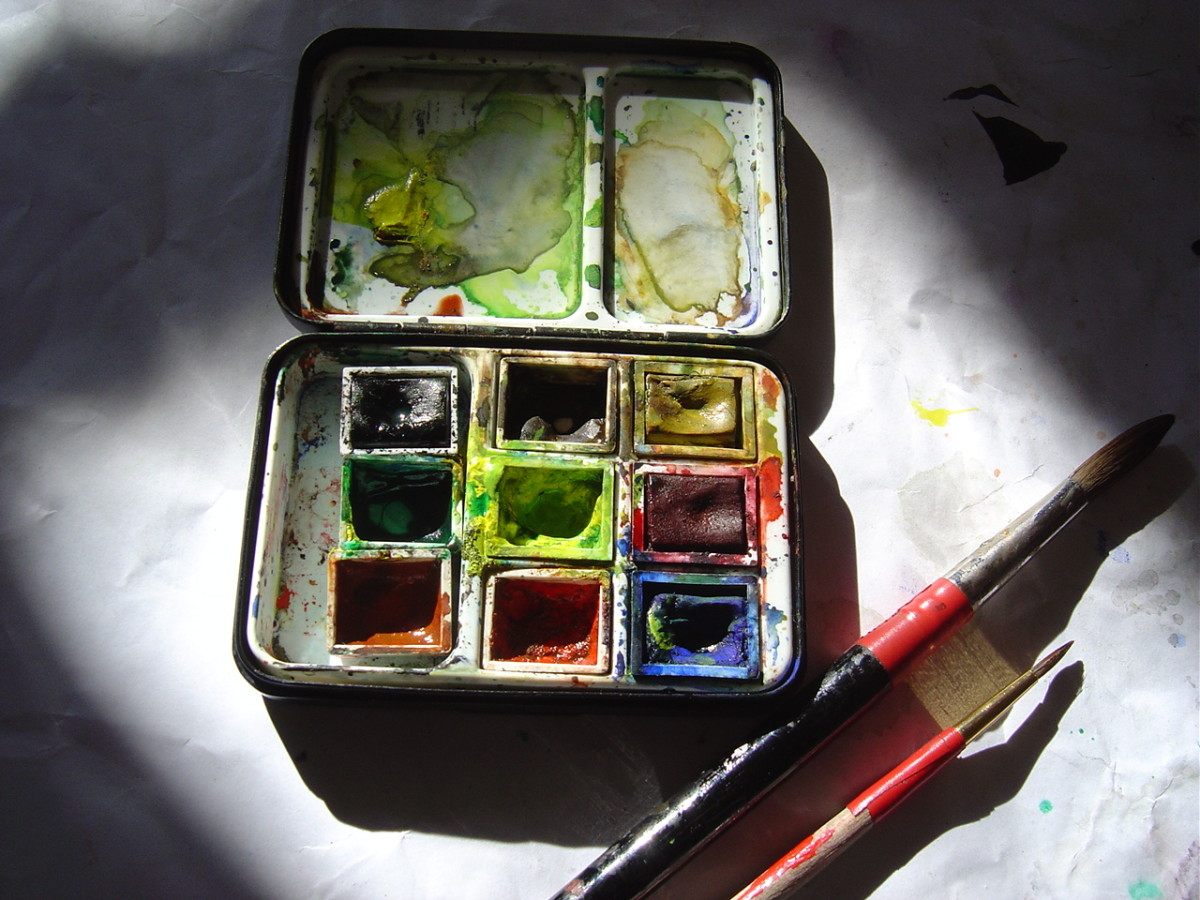 Water colour paint box