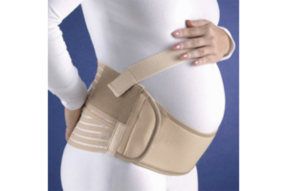 The soft-form maternity support belt is practical but she'll love it. 
