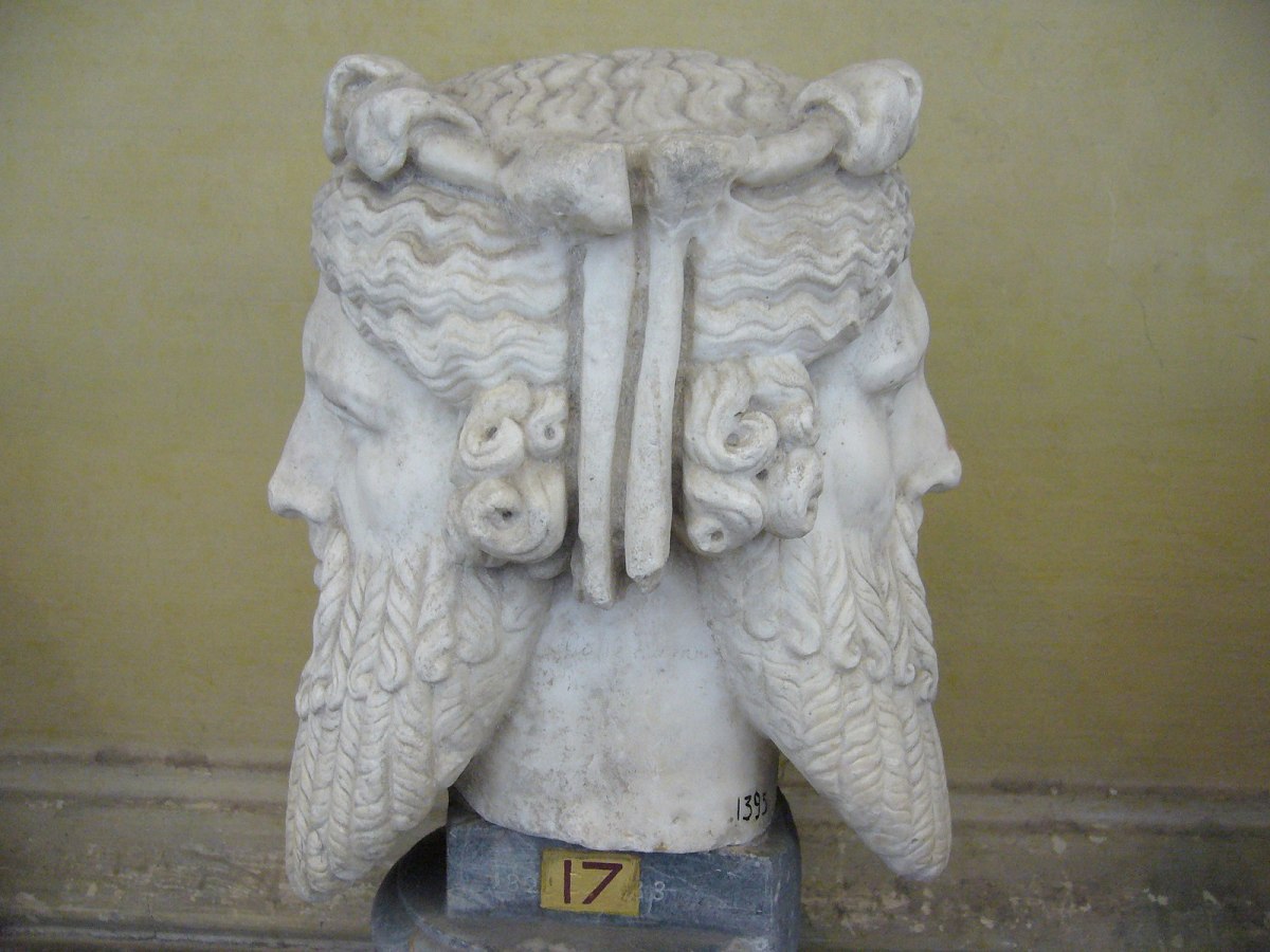 Janus, the god of the beginning and end, for whom Agonalia was celebrated, is often depicted as having two faces—one that looks into the future and another that looks into the past. 