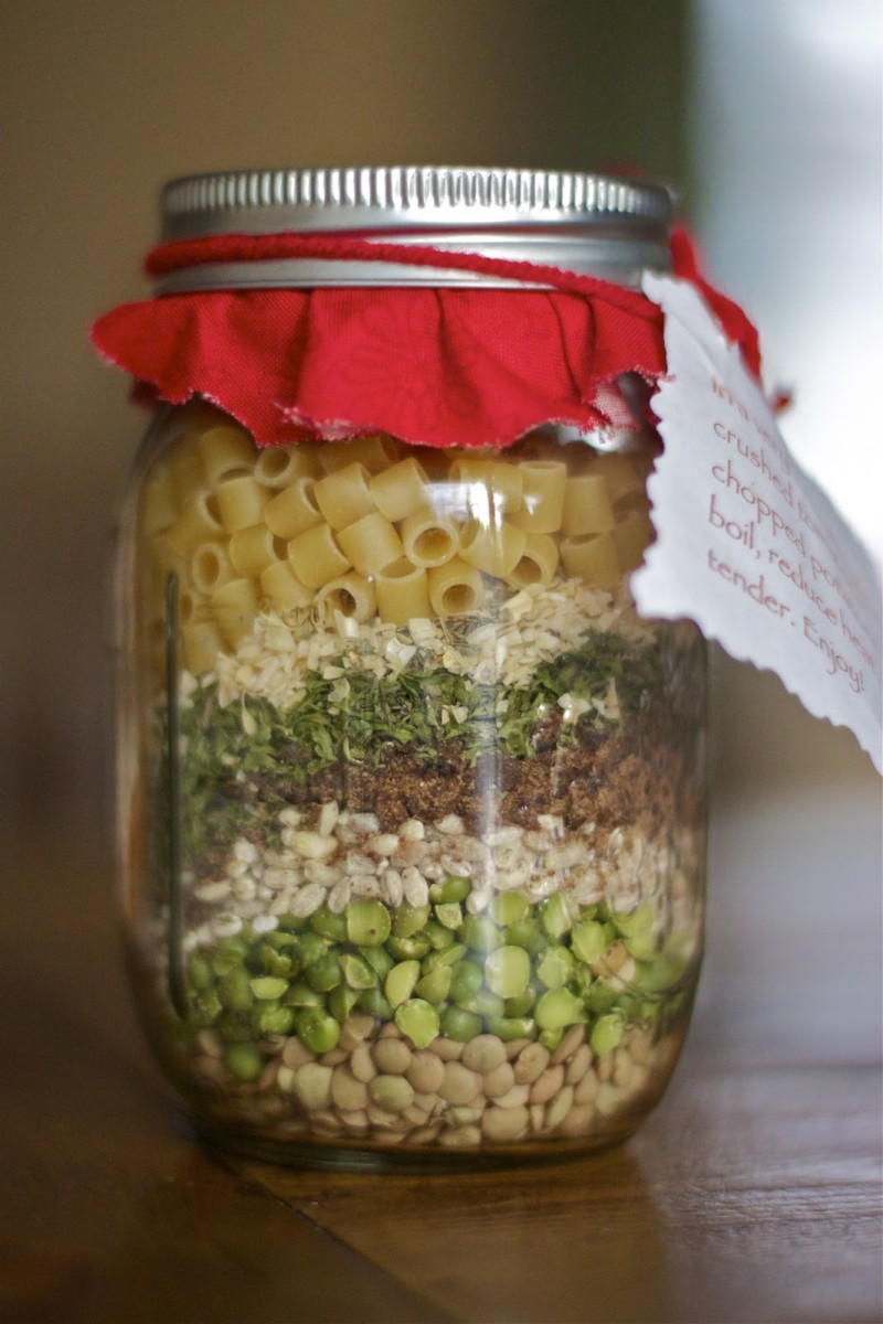 Organic Minestrone Soup Mix in a Jar